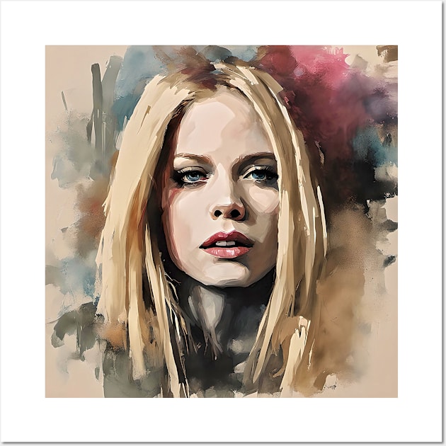 painting of Avril Lavigne Wall Art by bogfl